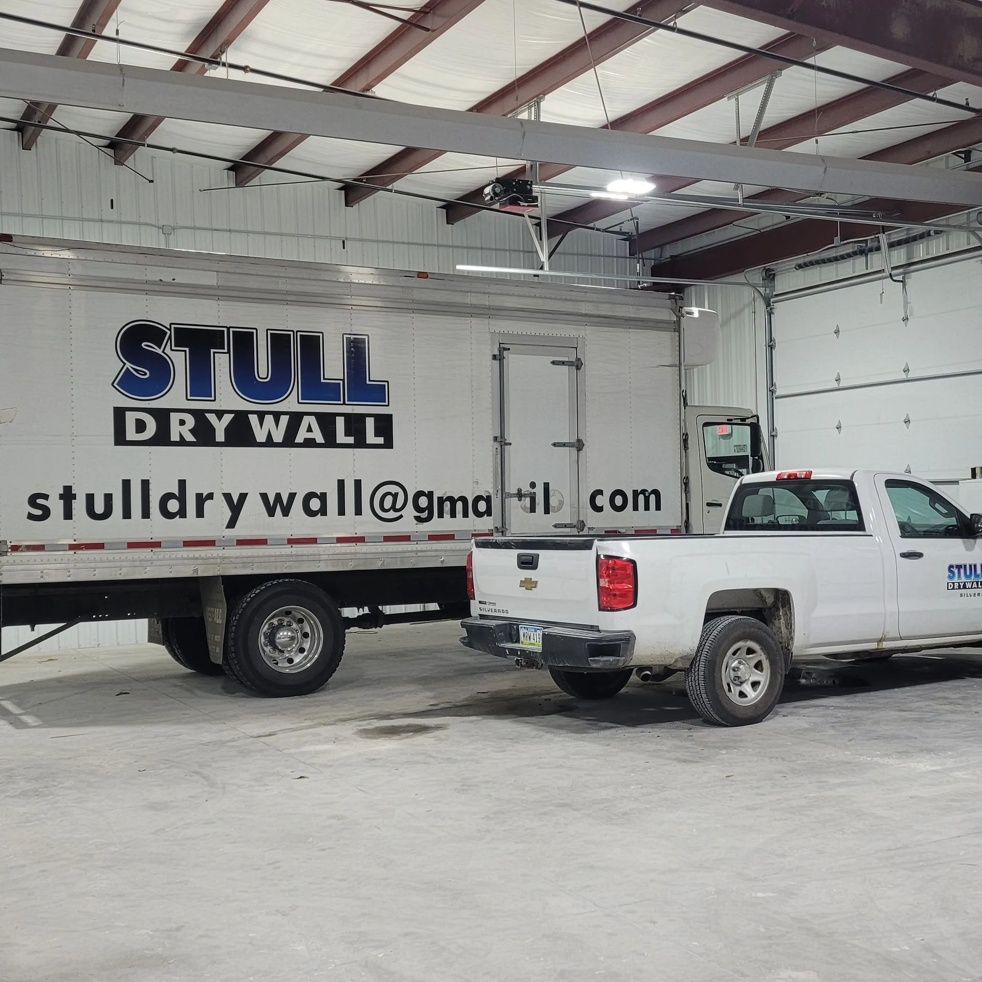 Stull Drywall truck and work vehicle